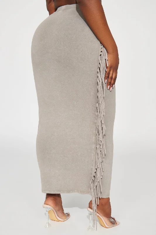 Sahara Mineral Wash Maxi Skirt - Stone